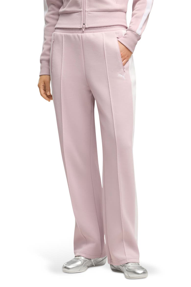 T7 Always On Straight Leg Track Pants, Main, color, MISTY PINK