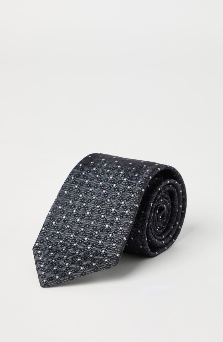 Brunello Cucinelli Necktie with jacquard pattern, Alternate, color, Lead