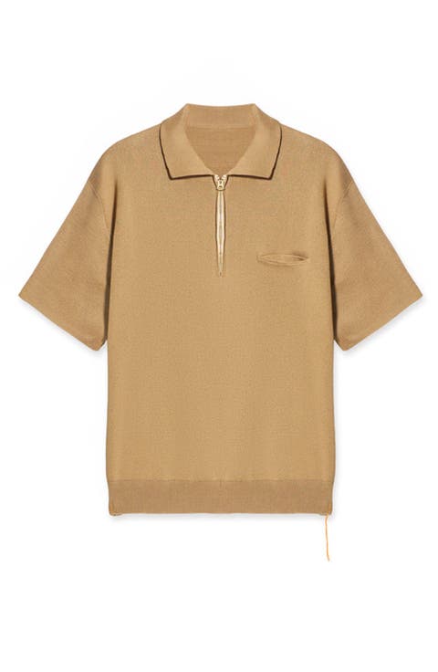 Laight 3/4 Zip Short Sleeve Polo