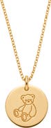 MADE BY MARY Teddy Bear Disc Necklace