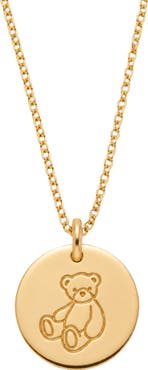 MADE BY MARY Teddy Bear Disc Necklace