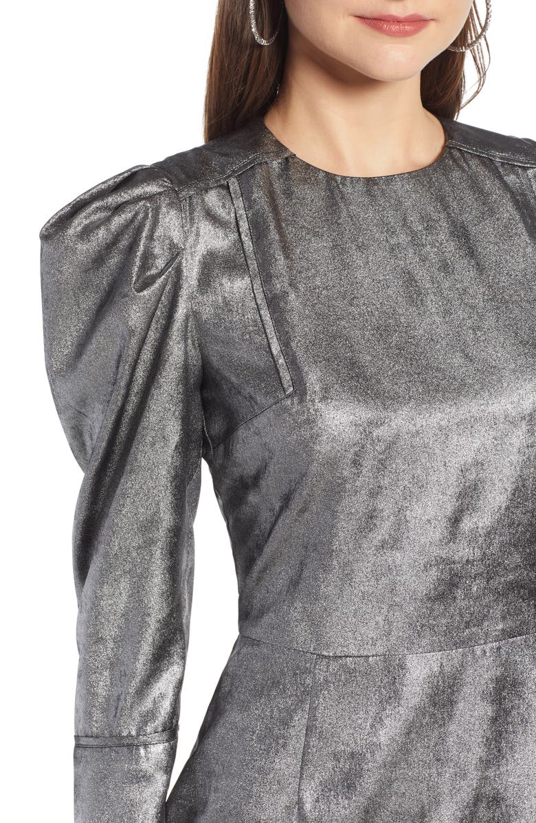 Something Navy Foil Minidress, Alternate, color, 