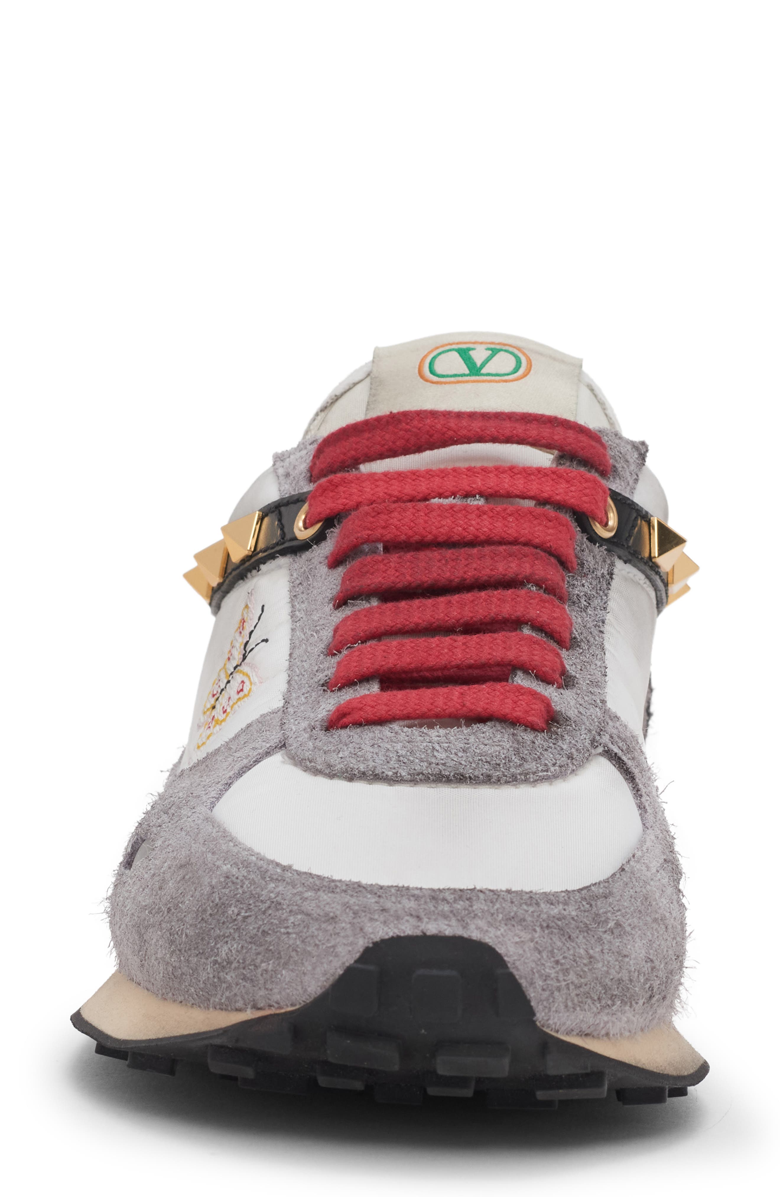 Stud Up Butterfly Sneaker, Alternate, color, WHITE MULTI