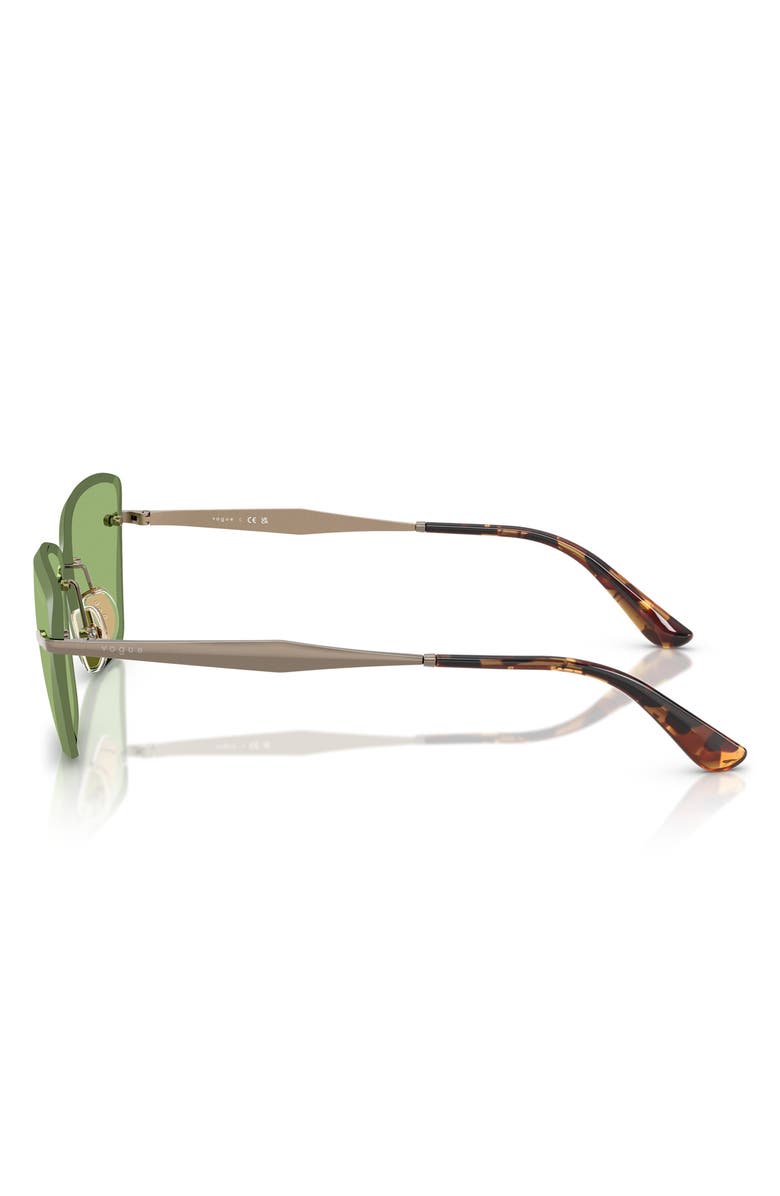 VOGUE 59mm Rimless Cat Eye Sunglasses, Alternate, color, Light Brown