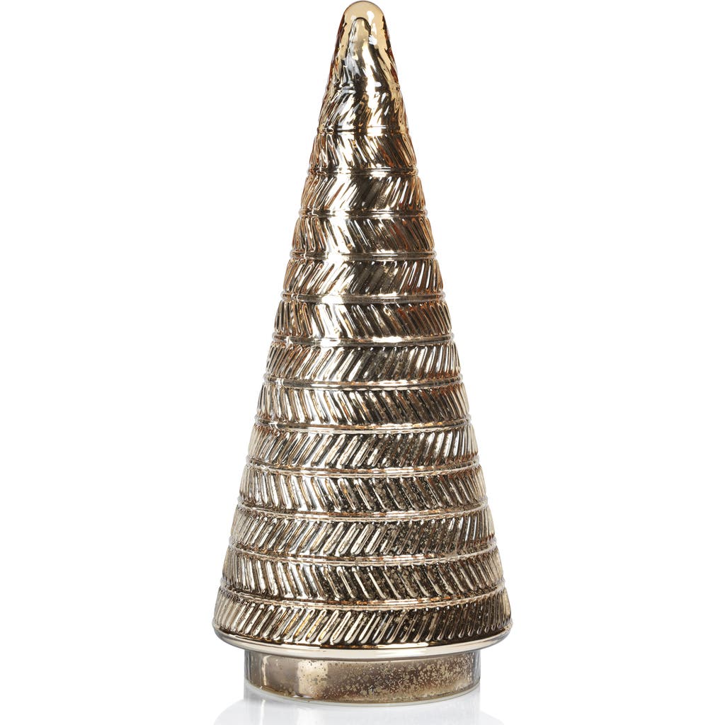 Zodax Stella 17-inch Antique Glass Illuminated Tree In Gold