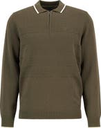 Barbour Fenhill Cotton & Wool Blend Long Sleeve Polo