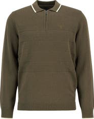 Barbour Fenhill Cotton & Wool Blend Long Sleeve Polo