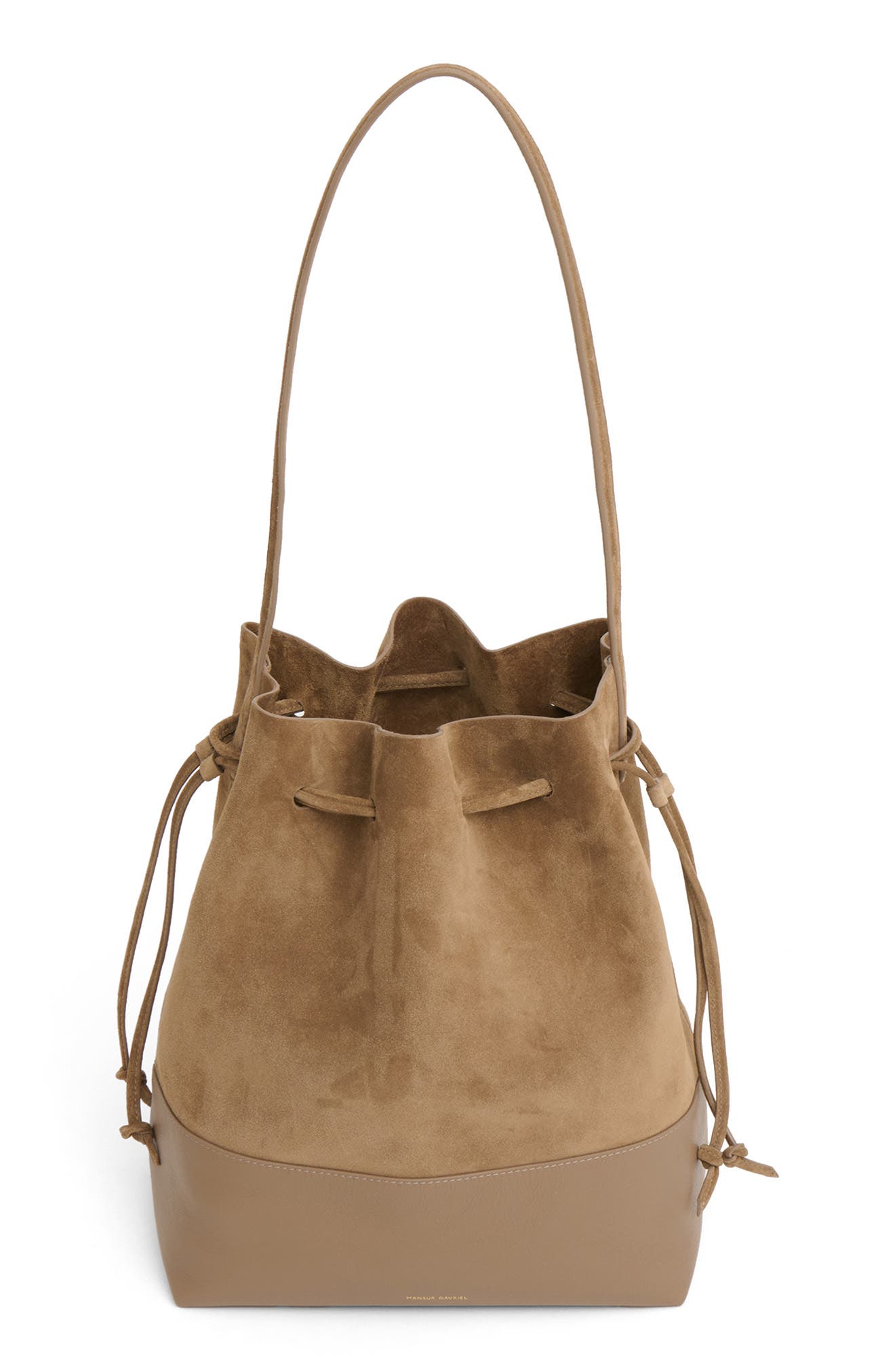 Mansur Gavriel Drawstring Cabas Bucket Bag, Alternate, color, Anise/ Anise