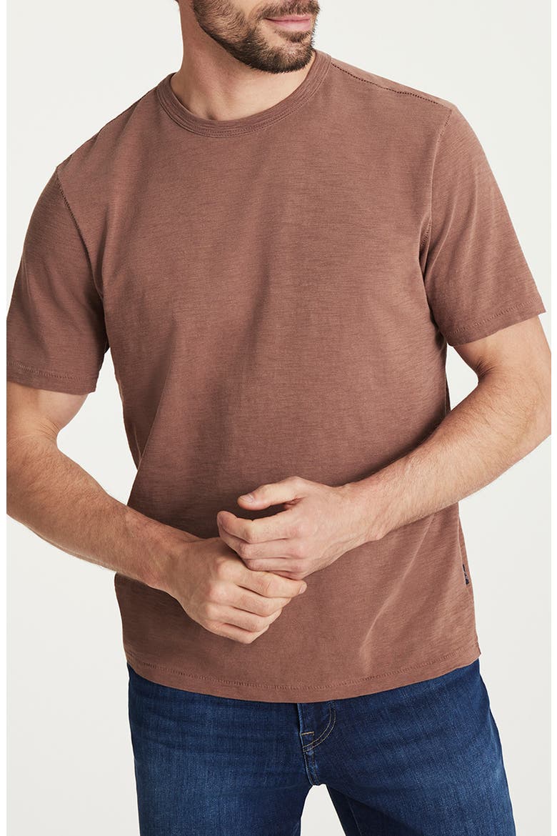 Slub Cotton Crewneck T-Shirt, Main, color, CAPPUCCINO