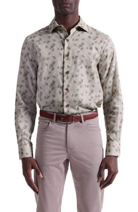 Axel Shaped Fit Floral Button-Up Shirt