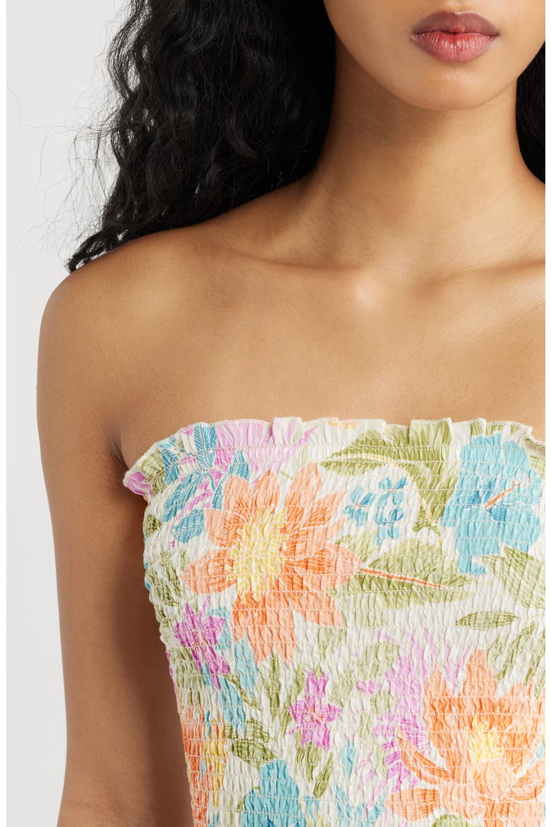 Catalina Island Smocked Tube Top, Alternate, color, PINK MULTI