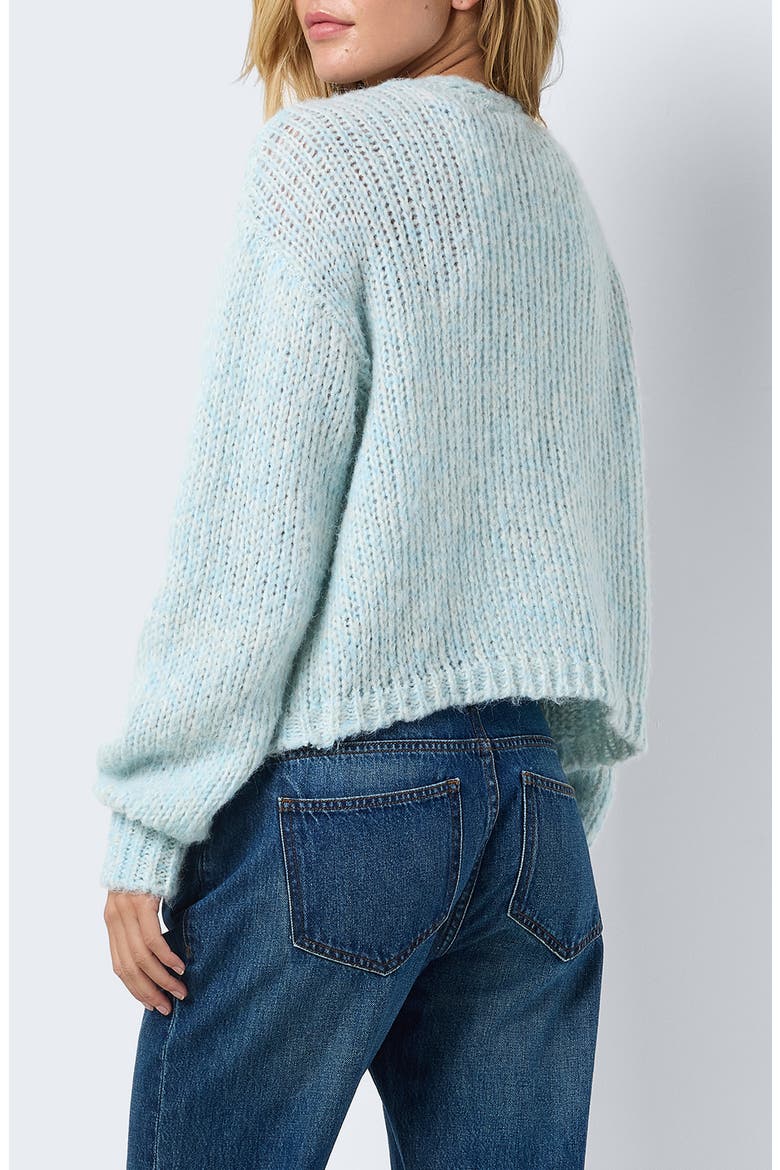 Leisa Open Front Cardigan, Alternate, color, SKY BLUE DETAIL MELANGE