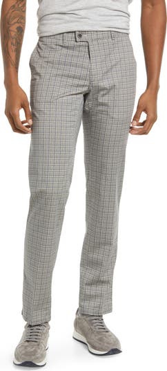 Brax Felix Plaid Stretch Cotton Flat Front Pants | Nordstromrack