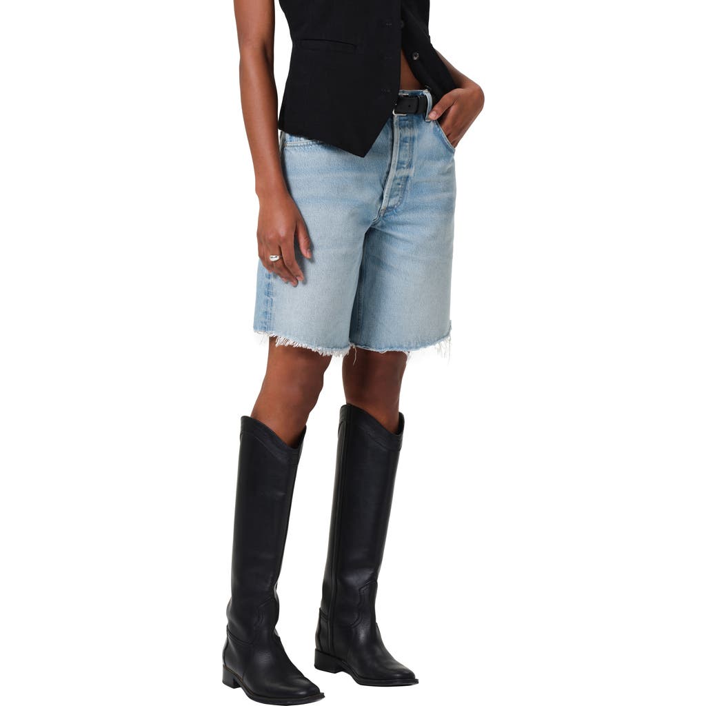 Citizens of Humanity Ayla Distressed High Waist Cutoff Denim Bermuda Shorts in Bianca  product