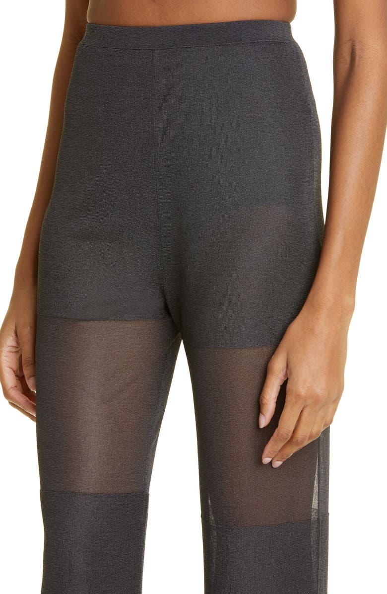 LAPOINTE Paneled Sheer Mesh Pants, Alternate, color, 