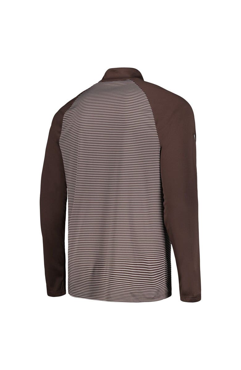 LEVELWEAR Men's Levelwear Brown San Diego Padres Charter Striped Raglan Quarter-Zip Top, Alternate, color, Brown