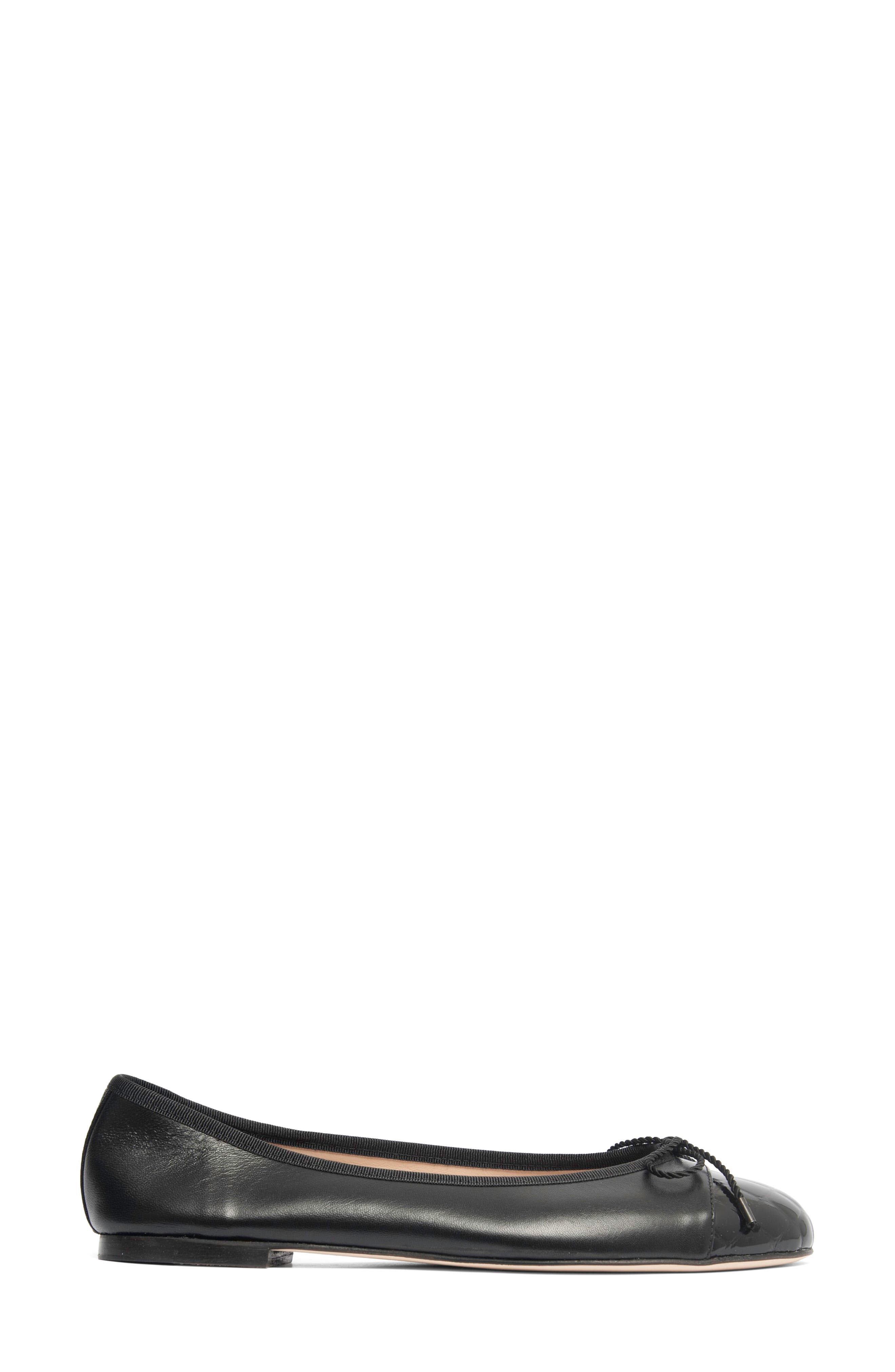 Best Cap Toe Ballet Flat, Alternate, color, BLACK