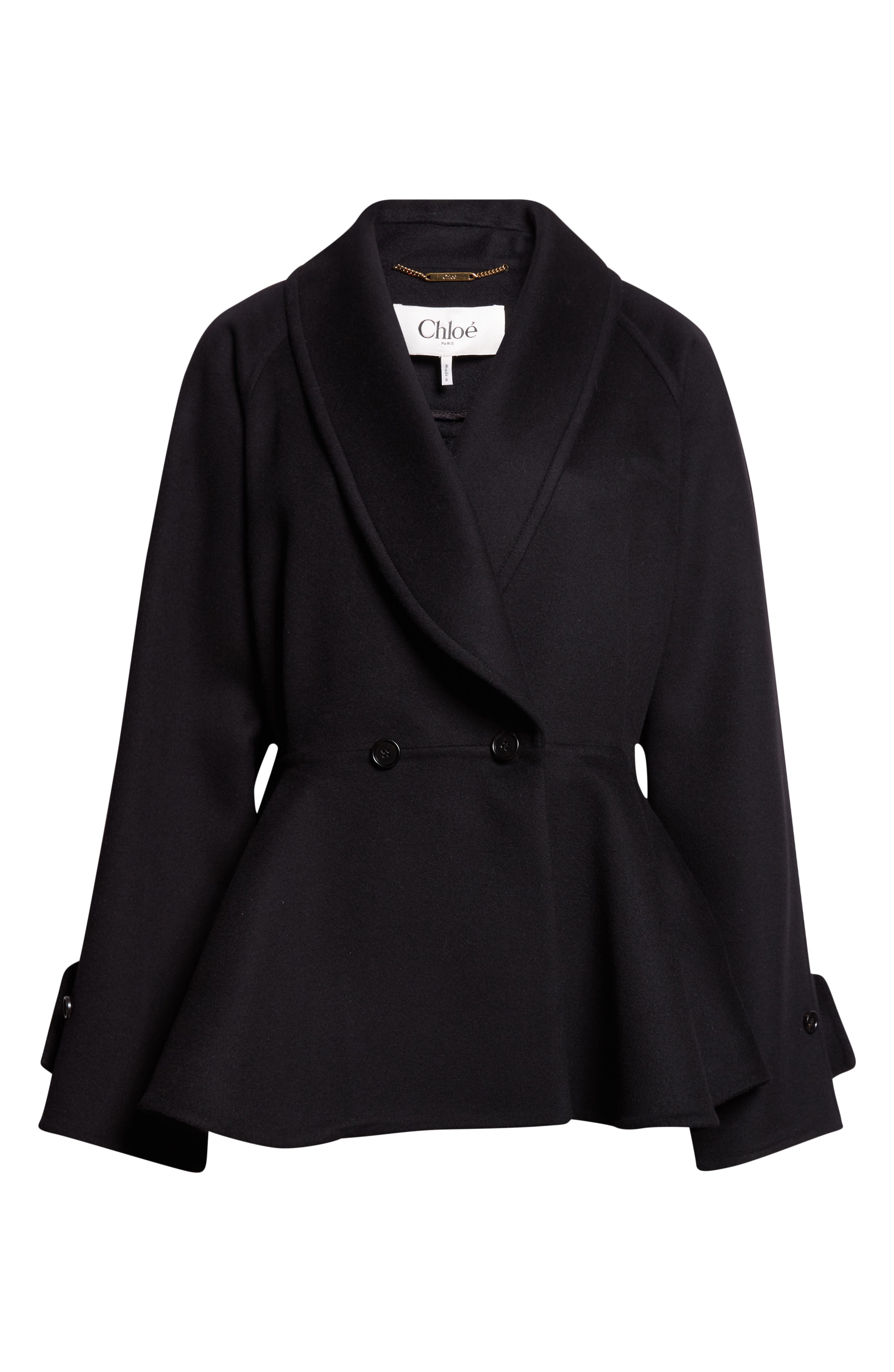 laubeblanc】Double Knit Peplum Jacket Double Knit Peplum Jacket