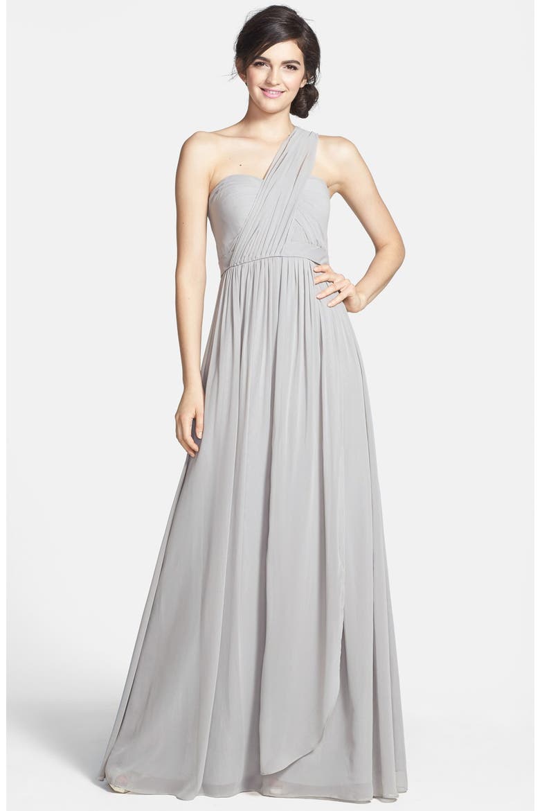 Aidan Convertible Strapless Chiffon Gown, Alternate, color, MINERAL