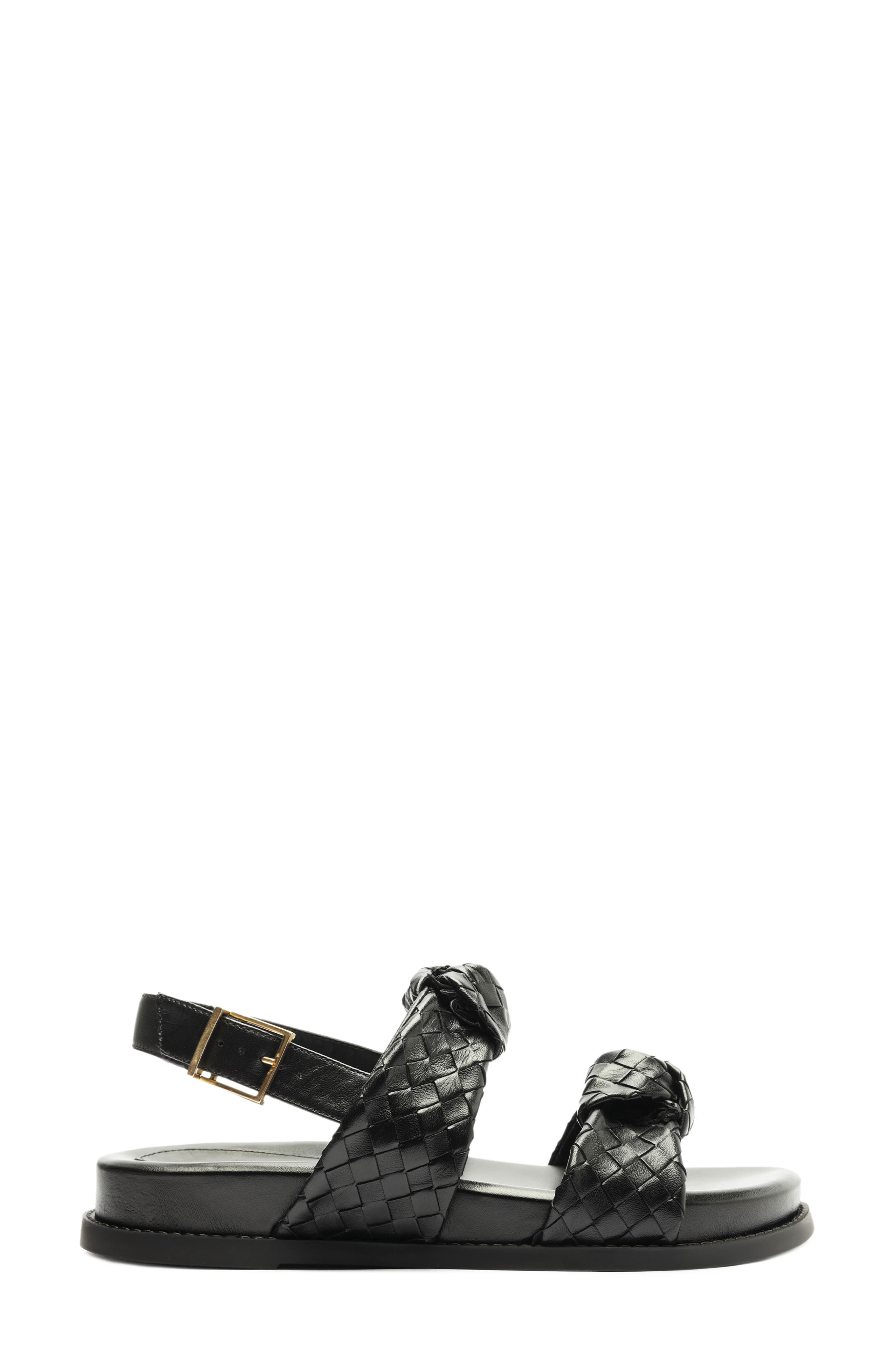 Schutz Kareena Knot Sporty Sandal, Alternate, color, Black