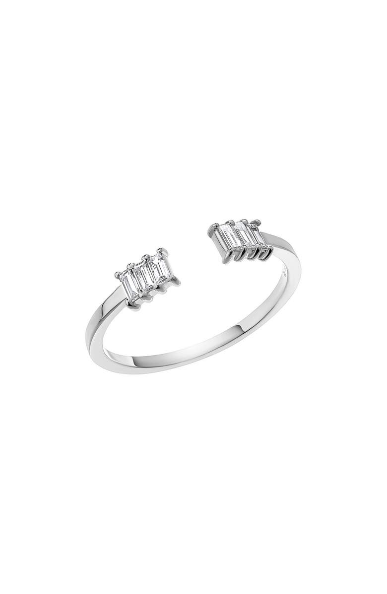 LANA Echo 14K Gold Baguette Diamond Ring, Main, color, White Gold