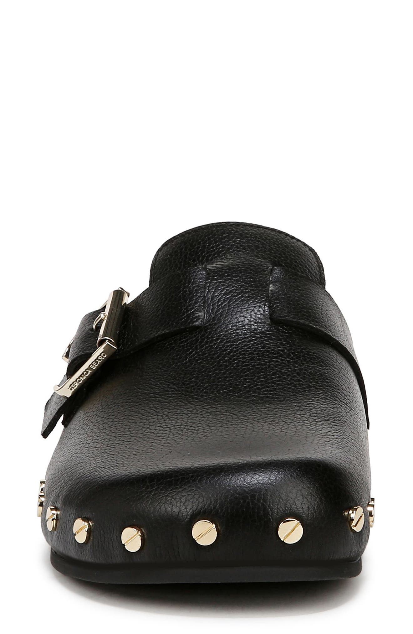 Veronica Beard Fern 2 Genuine Shearling Clog, Alternate, color, Black