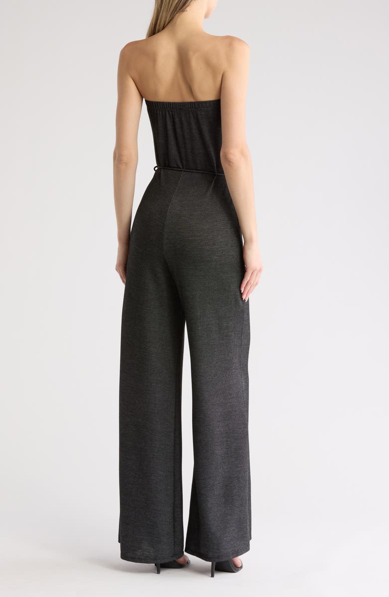 GO COUTURE Tube Strapless Jumpsuit, Alternate, color, Two-Tone Black