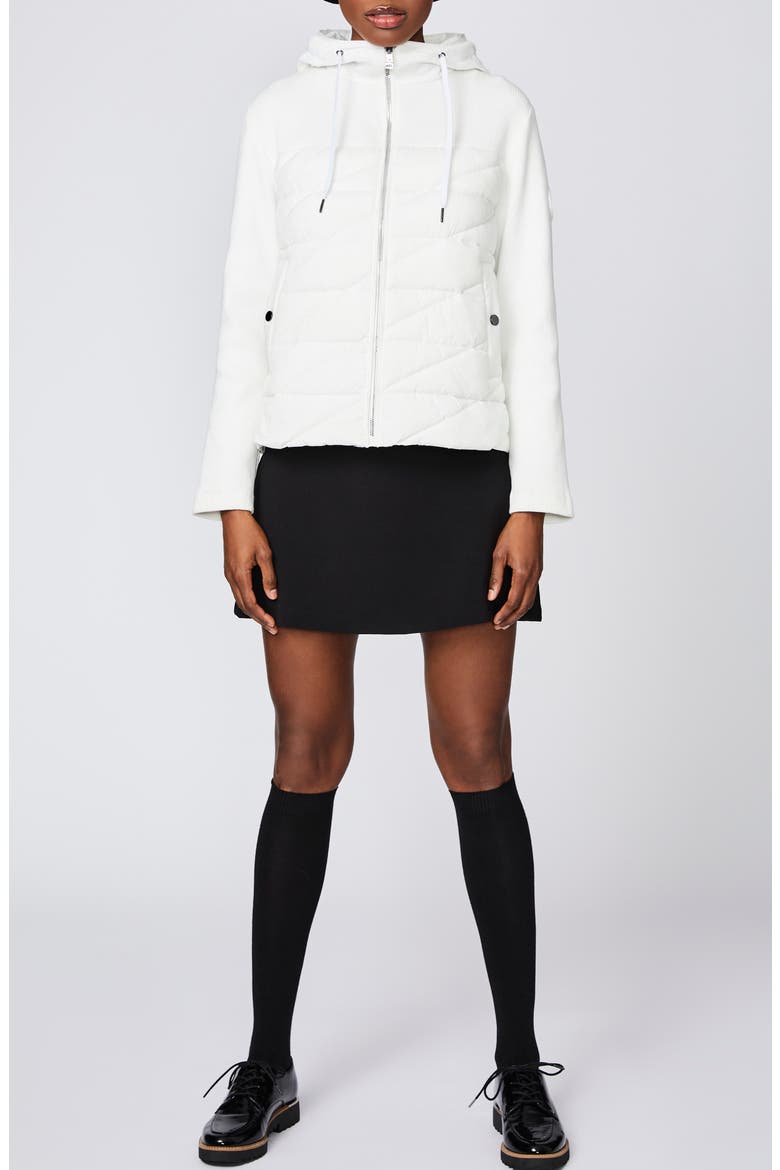 Insulated Quilted Hooded Jacket, Alternate, color, WHITE
