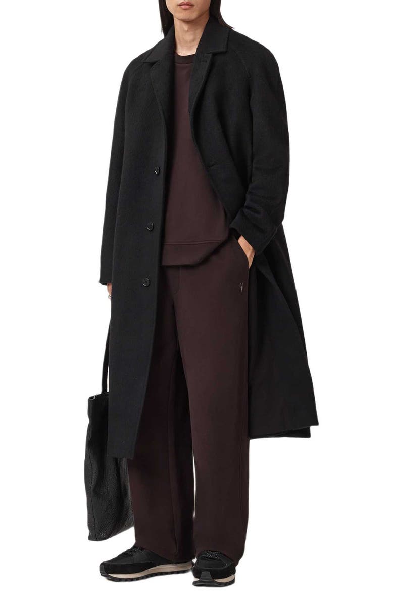 AllSaints Asher Crewneck Sweatshirt, Alternate, color, Plum Brown