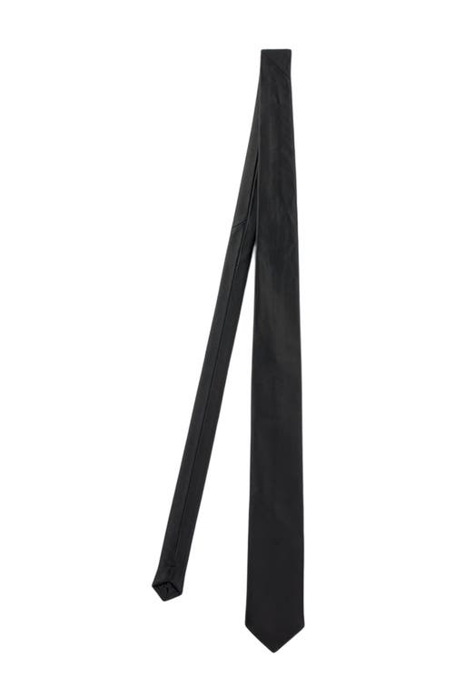 Sandro Oversize Leather Tie In Black