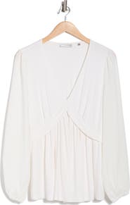 PATRIZIA LUCA V-Neck Flare Top