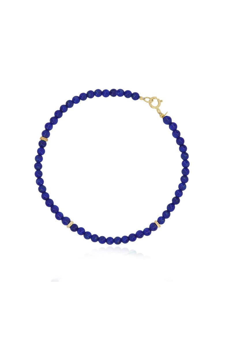 Lapis Round Bead Bracelet, Main, color, Lapis
