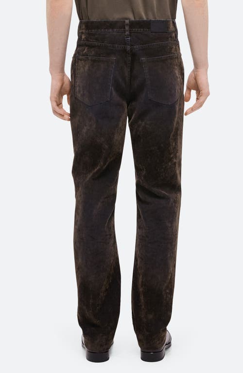 Helmut Lang Men's Slim-fit Flocked Denim Jeans In Flocked Olive