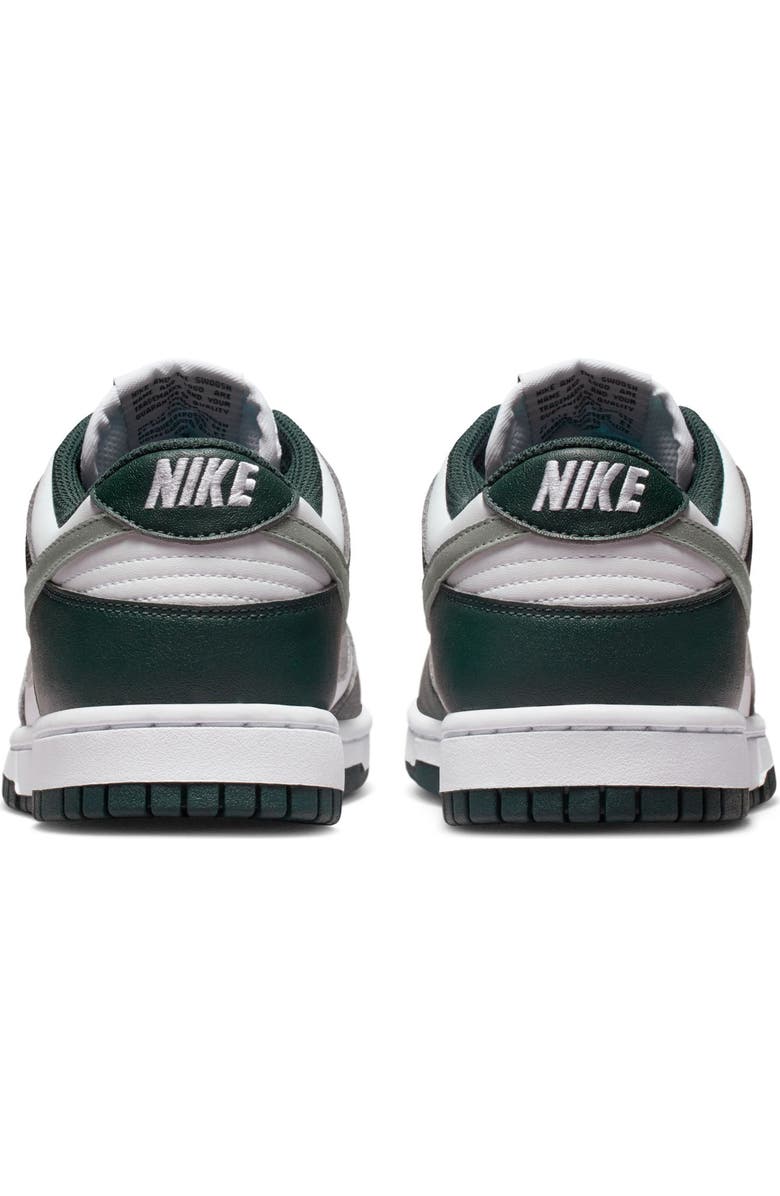 Nike Dunk Low Basketball Sneaker, Alternate, color, Seaweed/ Metallic/ Silver