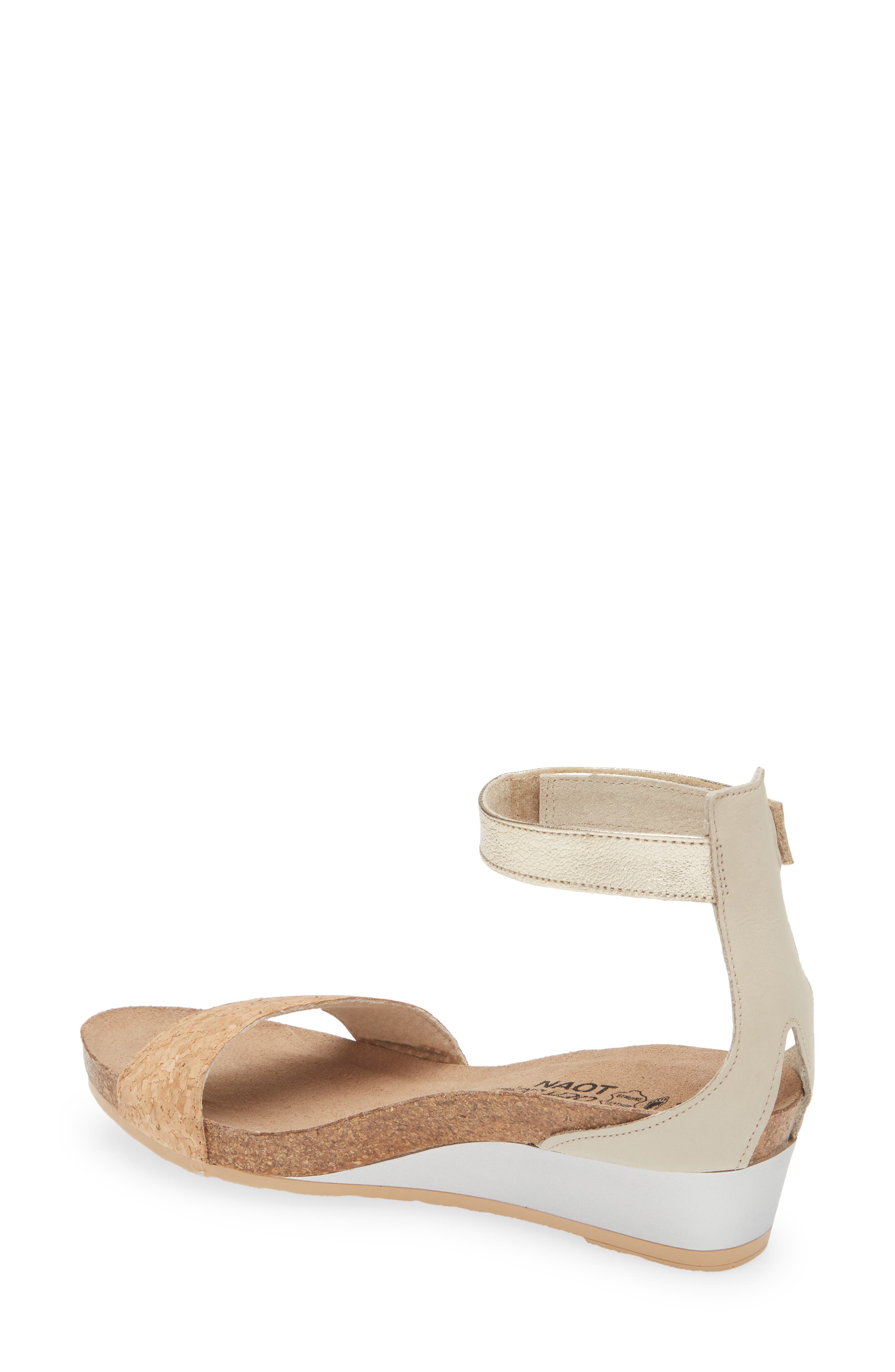 'Pixie' Sandal, Alternate, color, CORK/ IVORY/ RADIANT GOLD