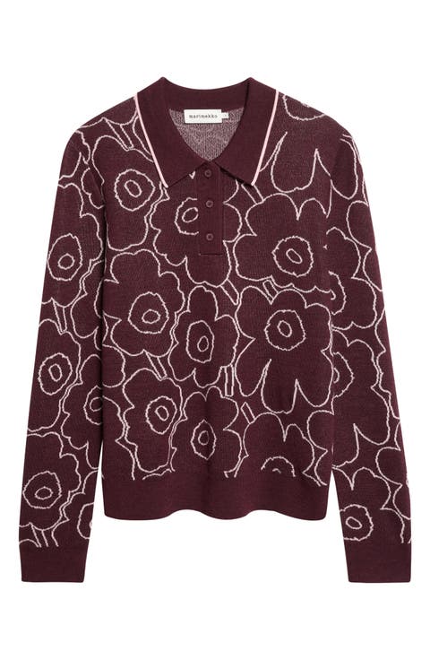 Unikko Wool Blend Polo Sweater
