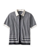 Paul Fredrick Cotton Button Front Polo Short Sleeve