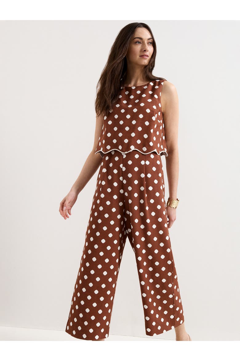 Alia Spot Jumpsuit, Main, color, Tan