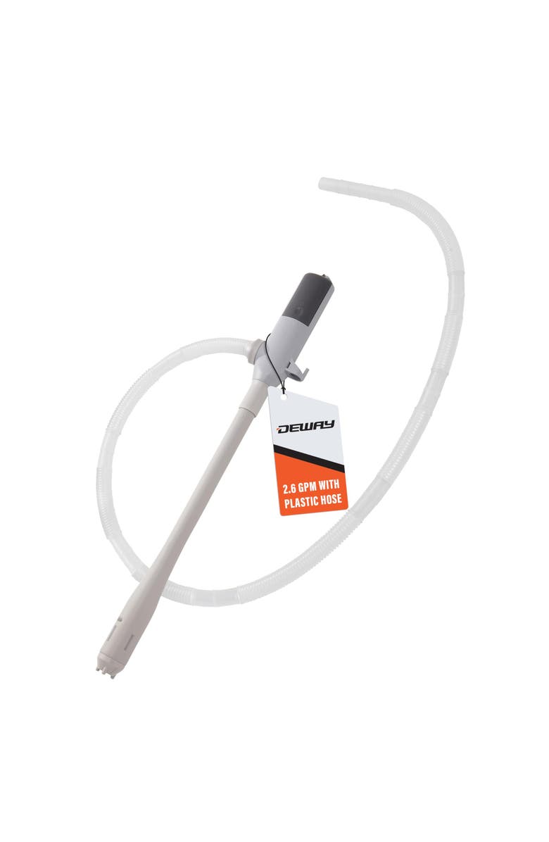 DEWAY Automatic Fuel Transfer Pump with Auto-Stop & Beep, AA Battery Powered, 39" Hose, 2.4 GPM, Main, color,