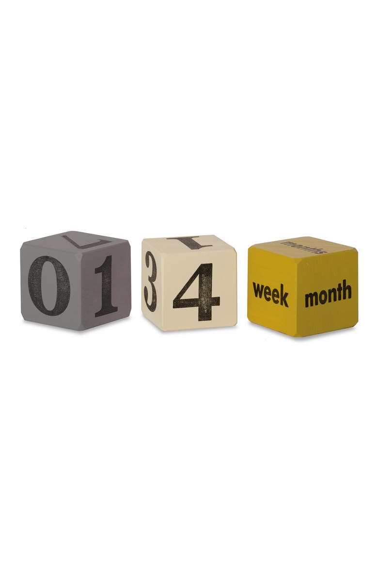 Baby Age Blocks, Main, color, GREY/CREAM/MUSTARD
