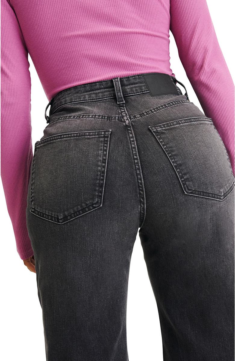 Cotton On Women's Curvy Stretch Wide Jean, Alternate, color, Slate Black