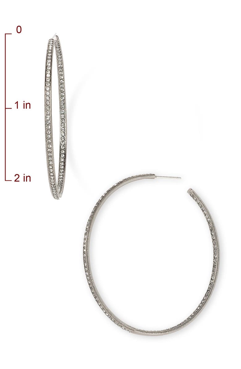 Nadri Pavé Inside Out Hoop Earrings, Alternate, color,