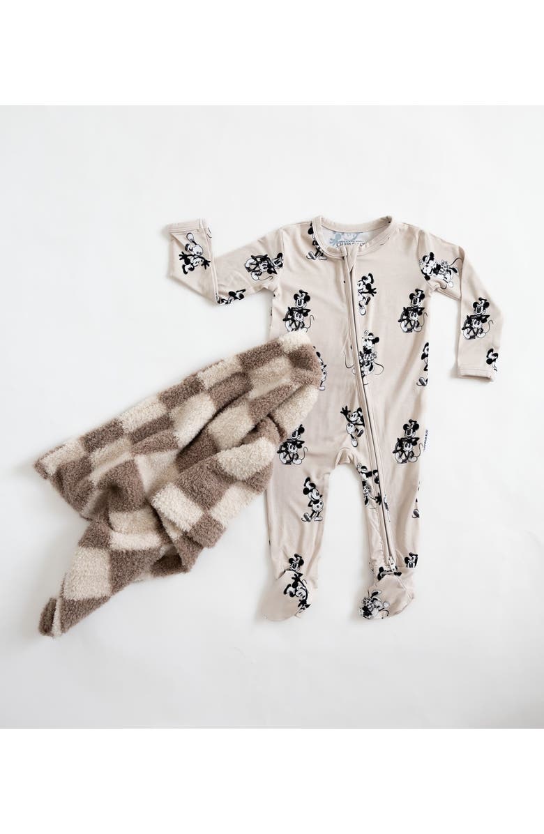 Charlie Lou Baby<sup>®</sup> Steamboat Willie Footed Double Zipper Pajamas, Alternate, color, 