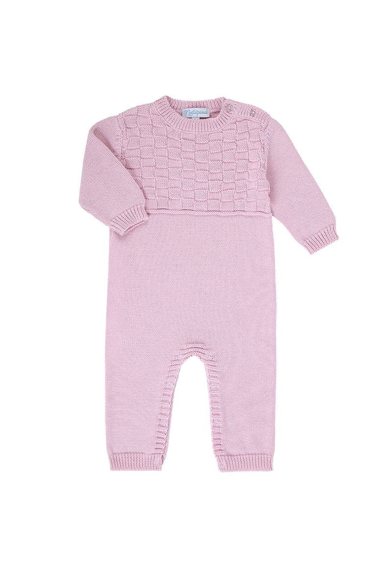 Basket Weave Knit Bodysuit - Baby, Main, color, Blue