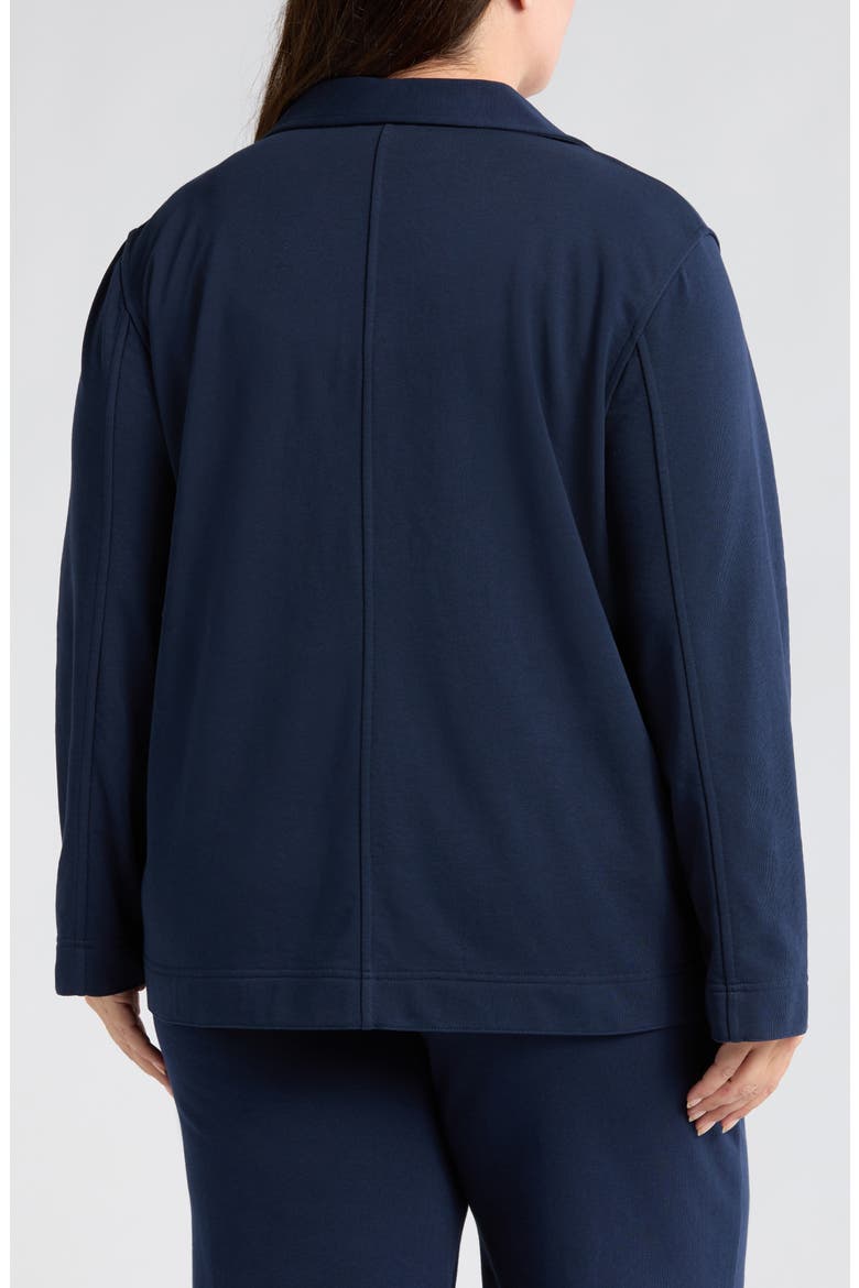 Double Breasted Knit Blazer, Alternate, color, NAVY BLAZER