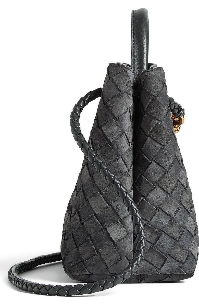 Bottega Veneta Small Andiamo Intrecciato Suede Shoulder Bag, Alternate, color,
