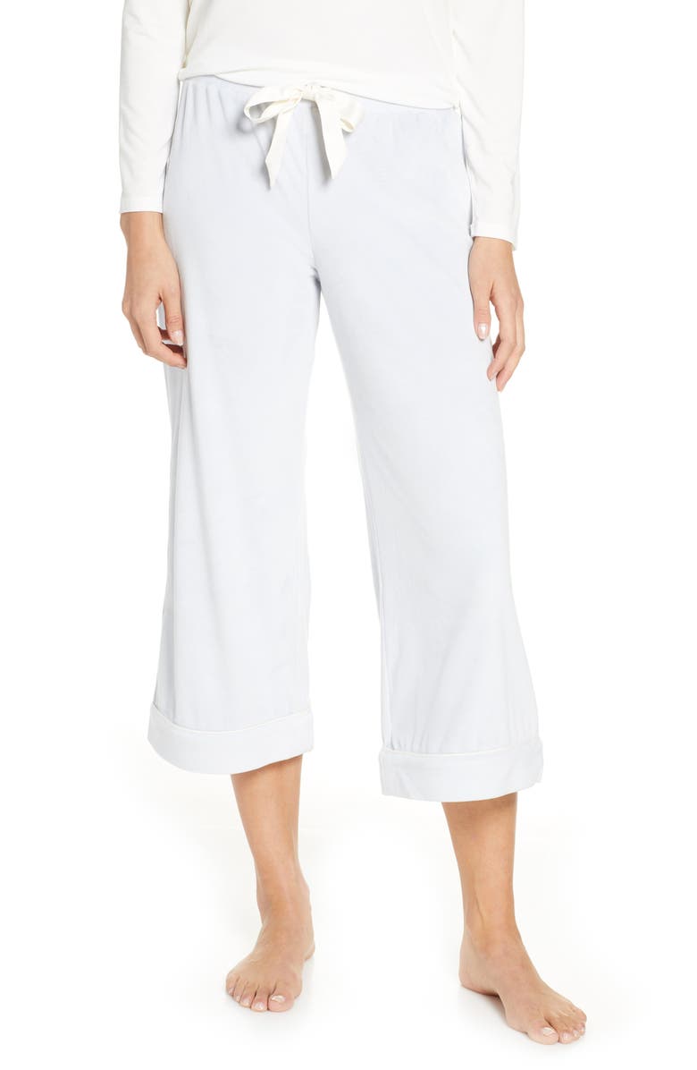Rachel Parcell Velour Crop Pajama Pants, Main, color, 