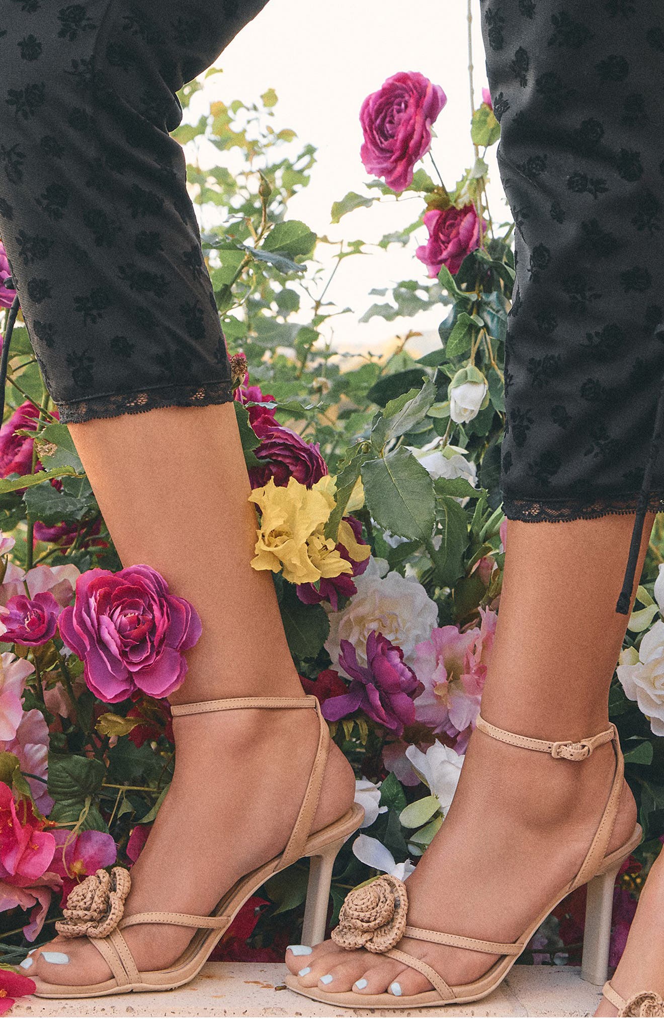 ALDO Wildblossom Ankle Strap Sandal, Alternate, color, Sand