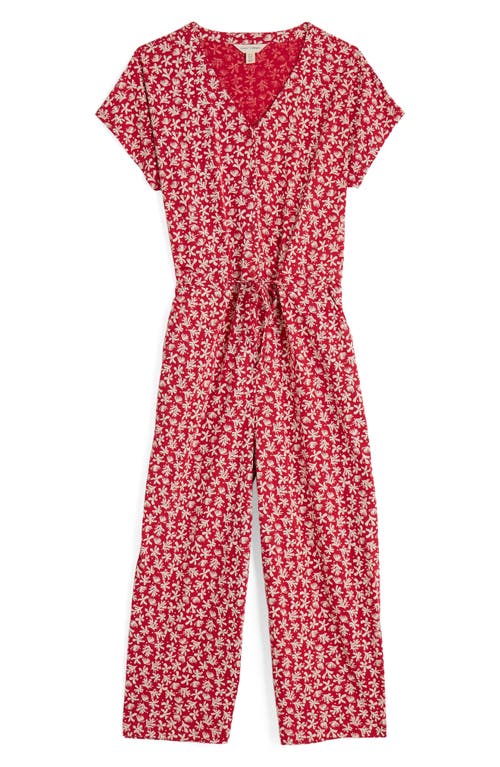 Seasalt Cornwall Rose Trellis Wide Leg Jumpsuit In Saltwater Ditsy Scarlet