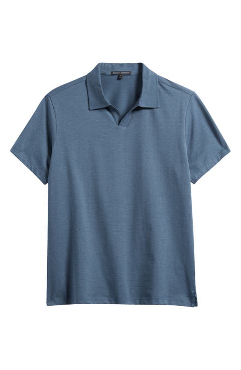 Wardlow Tonal Stripe Short Sleeve Cotton Blend Polo